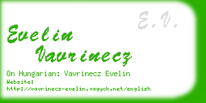 evelin vavrinecz business card